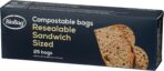 BioBag 100% Certified Compostable Resealable Sandwich Bags, 25 Count, Perfect for Lunches, Snacks, and On The Go Green - Image 11