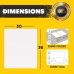 Aluf Plastics 36012CL 20-30 Gallon 1.2 MIL Thick Clear Heavy Duty Trash Bags - 30" x 36" - Pack of 100 - For Recycling, Kitchen, Contractor, & Outdoor - Image 4