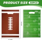 libala 30Pcs Football Goodie Bags, 6.7 * 9.8 inch Football gift bags, Favors Rugby Sports Theme Treat Bags Party Bags Decorations for Game Day Sports Events Birthday Party - Image 3