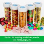 Empty Plastic Medicine Pill Bottles with Child Resistant Caps, 6 Dram Small Prescription Medicine Containers Travel Pill Vials Clear Pill Case Organizers (20 Pack) - Image 3