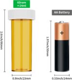 Empty Plastic Medicine Pill Bottles with Child Resistant Caps, 6 Dram Small Prescription Medicine Containers Travel Pill Vials Clear Pill Case Organizers (20 Pack) - Image 4