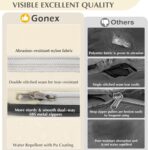 Gonex Compression Packing Cubes, 4pcs Expandable Storage Travel Luggage Bags Organizers (Cream) - Image 3