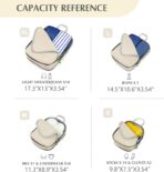 Gonex Compression Packing Cubes, 4pcs Expandable Storage Travel Luggage Bags Organizers (Cream) - Image 6