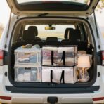 12 Pack-Extra Large Heavy Duty Moving Bags - Waterproof Storage Totes with Handles & Zippers, Foldable for College Dorm, Storage (Clear) - Image 4