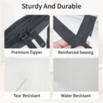 12 Pack-Extra Large Heavy Duty Moving Bags - Waterproof Storage Totes with Handles & Zippers, Foldable for College Dorm, Storage (Clear) - Image 6