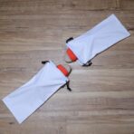 ZENPAC Cloth Shoe Bags for Travel, Beige Duster Flannel Pouch with Drawstring Closure, Washable Breathable Cotton Fabric for Luggage, 8x17, 4 Pack - Image 4