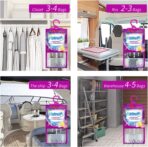 NATRUTH 12-PACK Moisture Absorber Bags With Lavender,Desiccant Hanging Bag Use for Kitchen Bathroom Wardrobe, Eliminates Odors，Odor Absorber Humidity Packs, Hanging Closet Dehumidifier Bags for Closet - Image 6