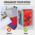 LEOBRO Plastic File Folders for Documents, 6 PCS Plastic Envelopes, Reusable Clear File Folders File Bags Document Holder, A4 Size - Image 4