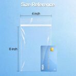 Zip Small Plastic Bags, 4x6 inch (100 pcs) 4 Mil, Clear Resealable Poly Bag for Jewelry, Gift, Candy, Pill, Snack, Storage, coin, Business Baggies - Image 3