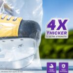 Heavy Duty Zip Seal Lock Bag 10" x 12" – 8 Mil Extra Thick Plastic Reusable Waterproof Baggies for Documents, Storing Tools, Office Item, and Kitchen Storage, Pack of 25 - Image 3