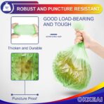 OKKEAI Large Garbage Bags 13 Gallon Tall Kitchen Green Trash Bags 49 Liter Bin Liners for Lawn Yard,Home,Office,60 Counts (Fits 10-15 Gallon Bins) - Image 5