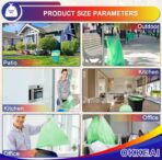 OKKEAI Large Garbage Bags 13 Gallon Tall Kitchen Green Trash Bags 49 Liter Bin Liners for Lawn Yard,Home,Office,60 Counts (Fits 10-15 Gallon Bins) - Image 7