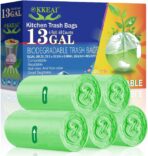 OKKEAI Large Garbage Bags 13 Gallon Tall Kitchen Green Trash Bags 49 Liter Bin Liners for Lawn Yard,Home,Office,60 Counts (Fits 10-15 Gallon Bins) - Image 9