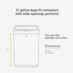 EKO 21 Gallon / 50-90 Liter, 60 Count Drawstring Trash Bags, Extra-Strong Unscented Garbage Bags, Easy-Dispense Roll for Kitchen & Household Use, Code G, White - Image 8