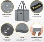 BALEINE 3Pk Reusable Grocery Bags, Foldable Shopping Bags for Groceries with Reinforced Bottom & Handles (Blossom Season) - Image 7