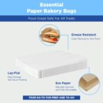 Karat Grease and Leak-Resistant Paper Sandwich Bags, BPA-Free and PFAs-Free, Recyclable Paper Bags for Snacks and Lunch, Sealable, Easy-to-Open, Flat-Storage Design - Pack of 2000 pcs (Kraft) - Image 5