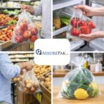 AssurePak Clear Produce Roll -250 Bags - 12"x20" – HDPE - 17 Microns - for Food Storage, Grocery Use, Small Business, Kitchen Organization, Reusable Produce, Packaging, Fridge Storage - Image 8