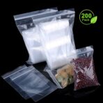 Valchoose Premium 3 X 4 in Heavy-Duty Small Poly Zipper Bags, Resealable Thick Small Plastic Bags Clear, Food Grade Safe LDPE for Jewelry Ring Coins Beads Pill Travel Business (200pcs 2Mil) - Image 3