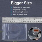 Valchoose Premium 3 X 4 in Heavy-Duty Small Poly Zipper Bags, Resealable Thick Small Plastic Bags Clear, Food Grade Safe LDPE for Jewelry Ring Coins Beads Pill Travel Business (200pcs 2Mil) - Image 5
