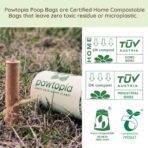 Pawtria Certified Home Compostable Dog Poop Bags (120), Poop Bags for Dogs, Cat Litter, Vegetable Starches, Dog Waste Bags, Leakproof, Easy to Open, Give Back - Image 7