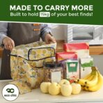 ECO CHIC Foldable Reusable Large Recycled Grocery Bags Lightweight Shopping Tote Bags with Storage Pouch - Collection of 4 bags - Image 4