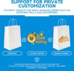 RACETOP 50 PCS Custom Printed Kraft Paper Bags, Personalize Paper Bags for Small Business, Personalized Gift Bag with Medium Size, Shopping Bag, Birthday Gift Bag, Party Bag - Image 6