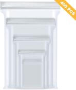 400 Pcs Small Plastic Bags, Resealable Clear Jewelry Bags, Small Baggies, Poly Reclosable Mini Bag, 4 Assorted Sizes 6x3.9 4.7x3.1 3.5x2.3 2.7x2IN, 2 Mil Zipper Bag for Jewelry Pill Packaging VOPTON - Image 9