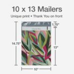 Quality Park Thank You Poly Mailers, 10 x13 Inch Shipping Envelopes, 100 Pack, Self Seal, Waterproof Shipping Bags for Clothing, Leaf (QUA89300) - Image 3