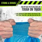 Aluf Plastics 55 Gallon Blue Trash bags for Rubbermaid Brute - Pack of 100 - Garbage or Recycling bags 38" x 55" 1.2 (equivalent) MIL - For Industrial, Home, Contractor - Image 3