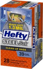 Hefty SteelSak Heavy Duty Large Clean-Up Trash Bags, 39 Gallon, 28 Count - Image 3