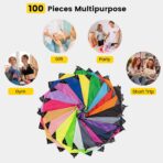 Vorspack 100 Pcs Drawstring Bags Bulk - Lightweight Drawstring Backpack, Cinch Bag for Party Sport Gym Trip Gift - 20 Colors - Image 7