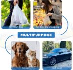 Plastic Bags, (11.5”x 6.5" x 21”)(500Pack) White Plastic Shopping Bags with Handles for Small Business Grocery T Shirt Bag Reusable and Disposable, in Bulk - Image 6