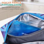 Choco Mocha Snack Bag for Kids Small Cooler Bags Insulated & Freezable Snack Bag For School Toddler Snacks Bag, Car Blue - Image 6