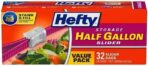 Hefty Slider Storage Bags, Half Gallon Size, 32 Count (Pack of 4) - Image 3