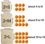 6 Pack Reusable Produce Bags, Cotton Mesh Produce Bags (2L+2M+2S), Double-Stitched with Tare Weight, Eco-Friendly Washable Drawstring Bags for Grocery Shopping, Vegetables, Fruits & Bulk Food Storage - Image 5