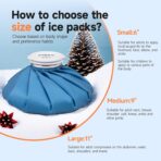 ANMIA Ice Pack Bags with Wrap for Injuries Reusable, Cold Pack Water Bag Hot Bag for Pain Relief, Leak-Proof Elastic Ice Bag, Size 9'' - Image 4