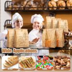 250 Pack Kraft Paper Bread Bags for Homemade Sourdough Bread Bag with Clear Window 13.7 x 8.2 x 3.5 Large Bakery Packaging for Treat Storage Gift Giving with Seal Sticker - Image 6
