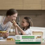 Sandwich Bags 200ct 7" x 7" – Durable, Leakproof, Freezer-Safe, Food Storage Bags – Eco-Friendly Plant-Based Reusable Alternative for Snacks and Meal Prep | Air Tight, Freezer Safe, BPA Free, NON GMO - Image 3