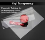 50 Pcs 12x16 inch Cello Cellophane Treat Bags Clear Flat for Gift Wrapping, Bakery, Cookie, Candies, Dessert, Baskets Packaging with Color Twist Ties - Image 7