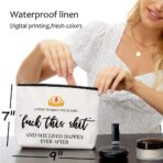 Funny Gifts for Women, Friends, Hostess Gift Ideas Strong women Retirement Cool Gifts for Coworkers Birthday Gift Ideas Gag Girls Weekend Fun Makeup Travel Bag Inspirational Cosmetic Bag - Image 6