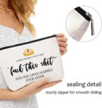 Funny Gifts for Women, Friends, Hostess Gift Ideas Strong women Retirement Cool Gifts for Coworkers Birthday Gift Ideas Gag Girls Weekend Fun Makeup Travel Bag Inspirational Cosmetic Bag - Image 8