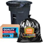 Tasker 65 Gallon Trash Bags Heavy Duty | 120 Count | Extra Large 64 Gallon Trash Bags for Toter | Garbage Bag 65 Gallon Trash Can Liners - Image 10