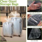 Fainne 10 Pack Extra Large Clear Plastic Storage Bags 32 x 48 Inch 3.94 Mils Giant Jumbo Moving Flat Plastic Storage Bags for Clothes Packing Luggage Suitcase Furniture Comforter Bike Blanket - Image 4