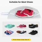 Vorspack Shoe Bags for Travel - 4 Pack Large Transparent Shoe Organizer with Handle Dustproof Shoe Bag Reusable Shoe Storage Bags for Men & Women - Image 4