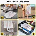 Vorspack Shoe Bags for Travel - 4 Pack Large Transparent Shoe Organizer with Handle Dustproof Shoe Bag Reusable Shoe Storage Bags for Men & Women - Image 8