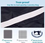 Heavy Duty Laundry Bag 2 Pack XL Nylon Laundry Bags with Straps, Washable Large Dirty Clothes Organizer with Drawstring Closure, Travel Washing Bag Fit a Laundry Hamper or Basket - Image 4