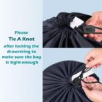 Heavy Duty Laundry Bag 2 Pack XL Nylon Laundry Bags with Straps, Washable Large Dirty Clothes Organizer with Drawstring Closure, Travel Washing Bag Fit a Laundry Hamper or Basket - Image 7