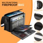 DocSafe Fireproof Document Bag with Multiple Pockets,5200°F Large (17”x12.5”x7.2”) File Organizer Fireproof Waterproof Bag Important Document Holder Home Office Portable Filing Storage for Valuables - Image 5
