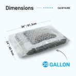 12 Count - Large Plastic Bags With Zipper Top, 20 Gallon Size 24" x 32", Extra Large Storage Bags, For Clothes, Travel, Moving, BPA-Free, Heavy Duty 3-Mil Thick - Image 3