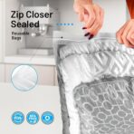 12 Count - Large Plastic Bags With Zipper Top, 20 Gallon Size 24" x 32", Extra Large Storage Bags, For Clothes, Travel, Moving, BPA-Free, Heavy Duty 3-Mil Thick - Image 4